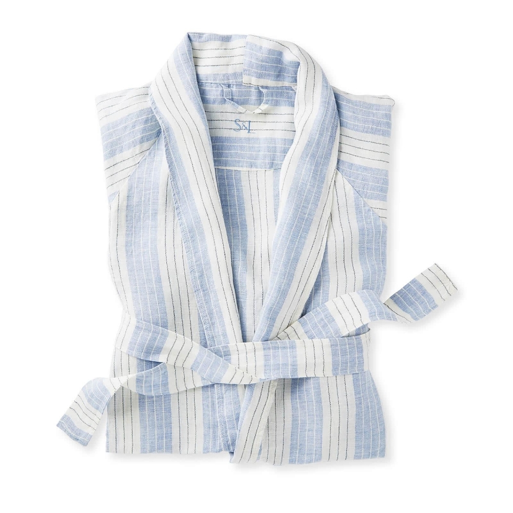 FLASH SALE! Serena & Lily 'Porto' Linen Robe - Picture 3 of 3